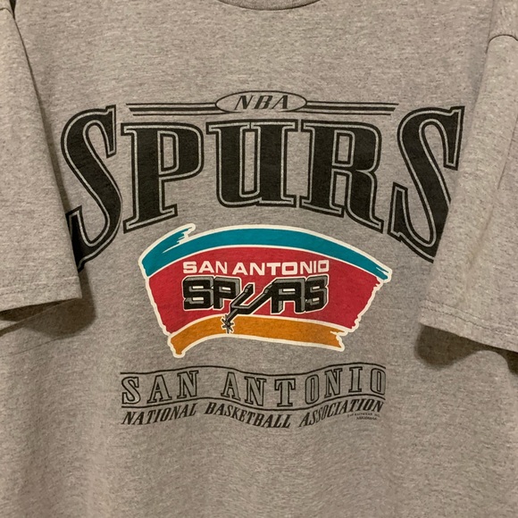 Vintage San Antonio Spurs T Shirt 90s Vintage Lee Gray Shirt Size XL - Picture 3 of 6